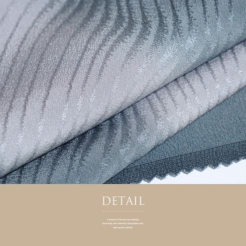 帯揚げ リサイクル お洒落 カジュアル 綸子 正絹 グレー 斜めぼかし 新品・未使用品 AG-1224