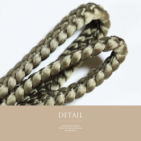 帯締め リサイクル カジュアル 手組紐 グリーン 正絹 新品・未使用品