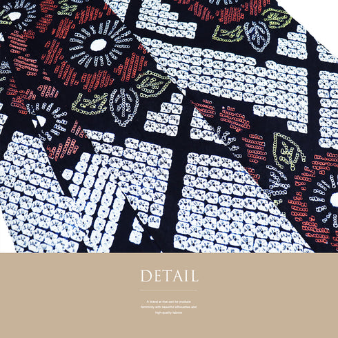 浴衣 リサイクル 夏着物 身丈151.5cm 裄64.4cm 夏物 絞り 花柄 ネイビー Sサイズ カジュアル 木綿 洗える着物 バチ衿 Aランク