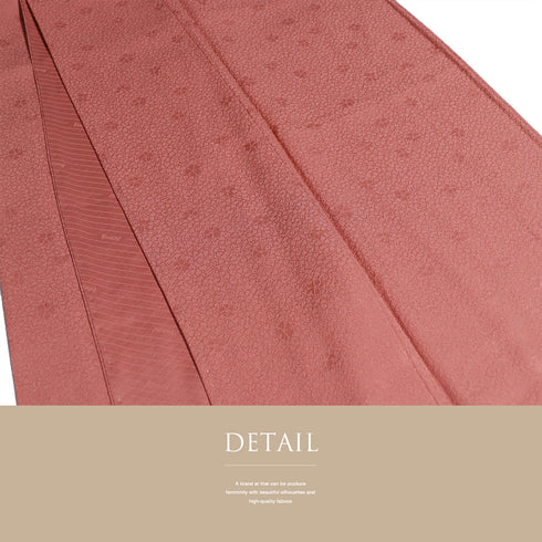 色無地 リサイクル 身丈157.5cm 裄66.4cm 袷 山本寛斎 KANSAIコレクション 小花柄 ピンク Mサイズ セミフォーマル 一つ紋 しつけ糸 正絹 広衿 地紋あり Sランク