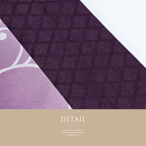 半巾帯 リサイクル 帯丈396cm 全通 唐草柄 パープル SSサイズ ポリエステル Sランク カジュアル お洒落