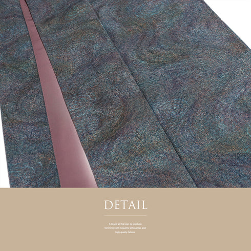 小紋 リサイクル 身丈156.7cm 裄63.2cm 袷 流水柄 多色 Mサイズ お洒落 カジュアル 正絹 広衿 Sランク