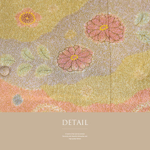 道行コート リサイクル 身丈98.5cm 裄67.6cm 袷 絵羽ロングコート 辻が花風柄 箔 松井青々 多色 Lサイズ お洒落 落款 正絹 Sランク