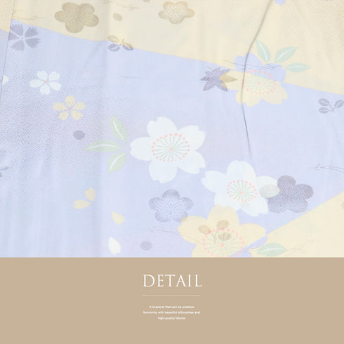 長襦袢 リサイクル 長襦袢 身丈120.8cm 裄62.6cm 袷 桜柄 多色 Sサイズ お洒落 正絹 袖無双 Sランク