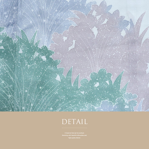 付下げ リサイクル 夏着物 身丈156cm 裄64.6cm 絽 グレー Mサイズ セミフォーマル お洒落 ポリエステル 洗える着物 広衿 Aランク