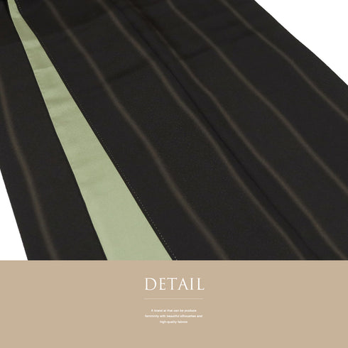 小紋 リサイクル 身丈155.5cm 裄63.6cm 袷 小紋三役と大小霰柄 ブラック Mサイズ お洒落 正絹 広衿 Sランク