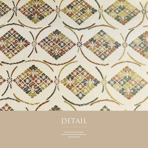 袋帯 リサイクル 帯丈440cm 六通 花菱柄 ベージュ Mサイズ 正絹 新品・未使用品 フォーマル お洒落