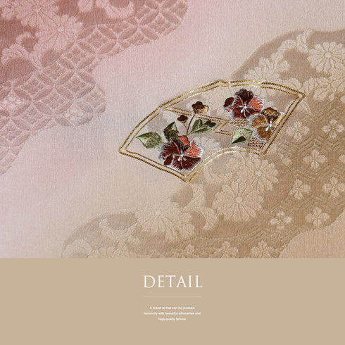 帯揚げ リサイクル セミフォーマル お洒落 ちりめん 正絹 多色 ぼかし 地紋 刺繍 花柄 新品・未使用品 AG-1244