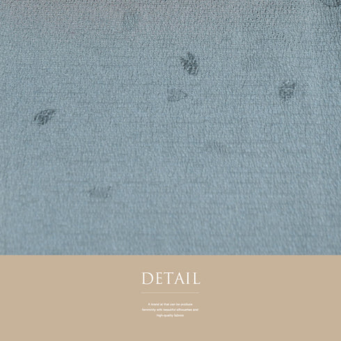 道行コート リサイクル 身丈100.5cm 裄66cm 袷 花びらの地紋 ブルー Mサイズ カジュアル お洒落 正絹 Sランク