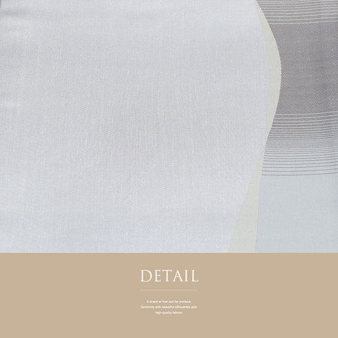 京袋帯 リサイクル 帯丈364cm ポイント柄 デザイン流水模様 グレー Mサイズ ポリエステル Sランク お洒落 カジュアル