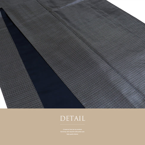 アンサンブル 男物 リサイクル 身丈146.5cm 裄70.6cm 羽織丈97cm 袷 大島 グレー Mサイズ お洒落 カジュアル 証紙 正絹 棒衿 Sランク