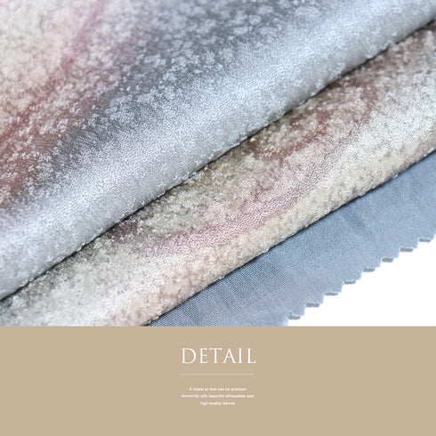 帯揚げ リサイクル お洒落 綸子 正絹 ブルー 流水柄 ぼかし 未使用品 AG-1181