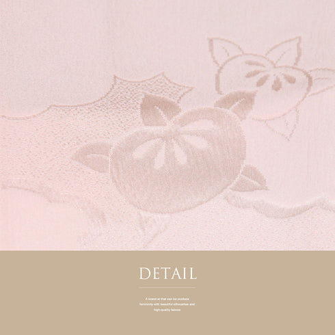 長襦袢 リサイクル 長襦袢 身丈129.8cm 裄66.4cm 袷 雲取りや橘柄 地紋 後身頃居敷当て付け ピンク Mサイズ お洒落 正絹 袖無双 Aランク