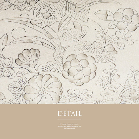 名古屋帯 リサイクル 帯丈373cm 全通 辻が花風 アイボリー Mサイズ 正絹 Sランク お洒落