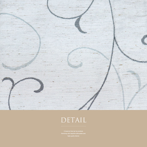 紬 リサイクル 身丈155.5cm 裄64.6cm 単衣 ぜんまい織 唐草模様 グレー Mサイズ カジュアル お洒落 証紙 混合 洗える着物 広衿 Sランク