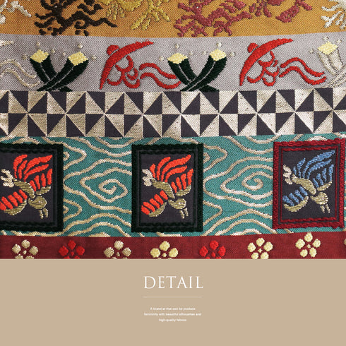 袋帯 リサイクル 帯丈424cm 六通 江戸名宝帯 吉祥吉台仙 多色 Sサイズ 正絹 Sランク お洒落