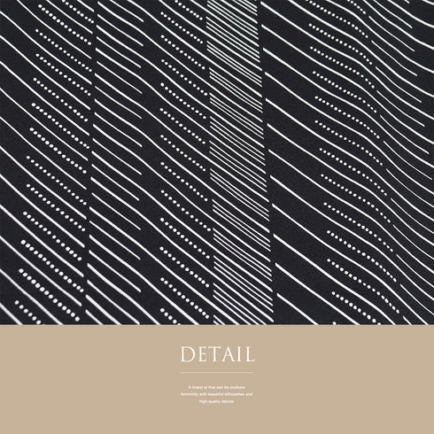 小紋 リサイクル 身丈158.5cm 裄65.6cm 袷 幾何学模様 ブラック Mサイズ お洒落 カジュアル 正絹 広衿 Sランク