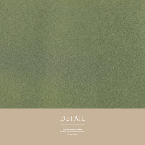 色無地 リサイクル 身丈159.8cm 裄64.4cm 袷 グリーン Mサイズ セミフォーマル 一つ紋 しつけ糸 正絹 広衿 Sランク