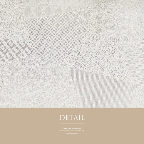 小紋 リサイクル 身丈169cm 裄66.6cm 袷 裂取り柄 お召し 地紋 ベージュ LLサイズ お洒落 正絹 広衿 Sランク