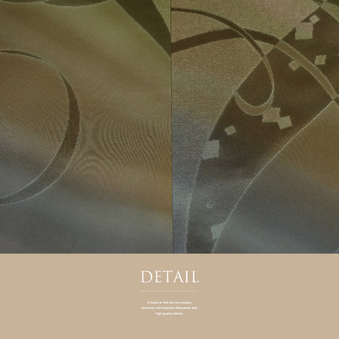 道行コート リサイクル 身丈105.7cm 裄64.8cm 袷 ロング丈 地紋 斜めぼかし柄 多色 Mサイズ カジュアル しつけ糸 正絹 Sランク