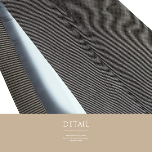 小紋 リサイクル 身丈158cm 裄65.3cm 袷 縦縞模様 地紋 ガード加工 パープル Mサイズ お洒落 正絹 広衿 Sランク