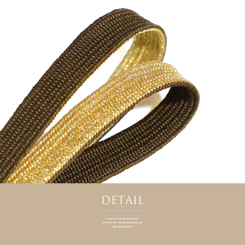 帯締め セミフォーマル 平組紐 ブラウン 正絹 新品・未使用品