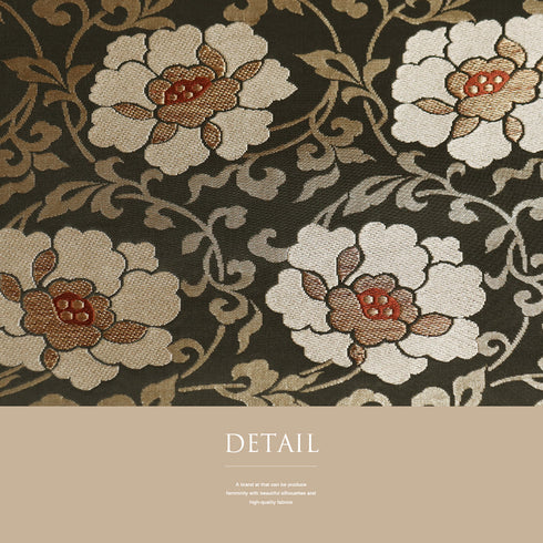 袋帯 リサイクル 帯丈432cm 六通 牡丹唐草柄 徳扇 グリーン Sサイズ 正絹 Sランク セミフォーマル お洒落