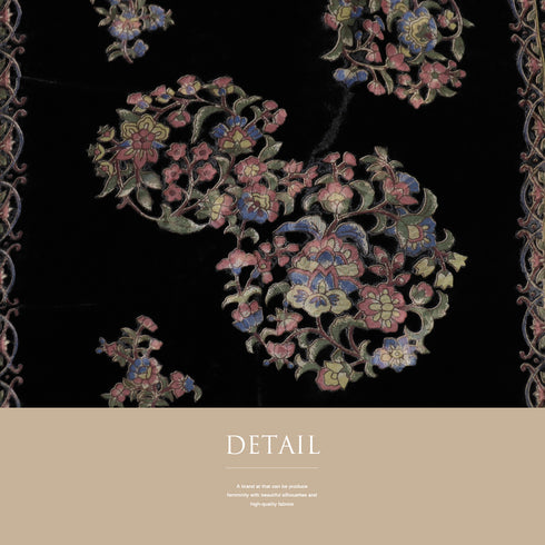 ショール ブラック 正絹 新品・未使用品 国重 和装ショール ベルベット オーガンジー