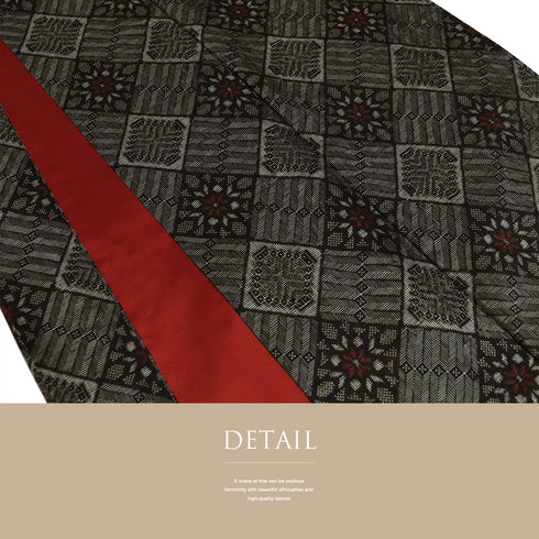 紬 リサイクル 身丈157cm 裄66.8cm 袷 大島紬 龍郷柄 ブラウン Mサイズ カジュアル 正絹 バチ衿 Sランク