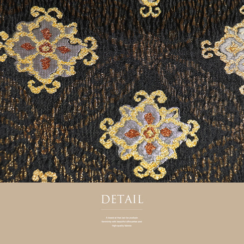 袋帯 リサイクル 帯丈432cm 六通 有職文様 ブラック Sサイズ 正絹 新品・未使用品 セミフォーマル お洒落