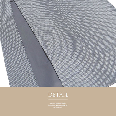 江戸小紋 リサイクル 身丈161.5cm 裄68cm 袷 菊菱 縦ぼかし 作家 保科土山 グレー Lサイズ お洒落 カジュアル 一つ紋 正絹 広衿 Aランク