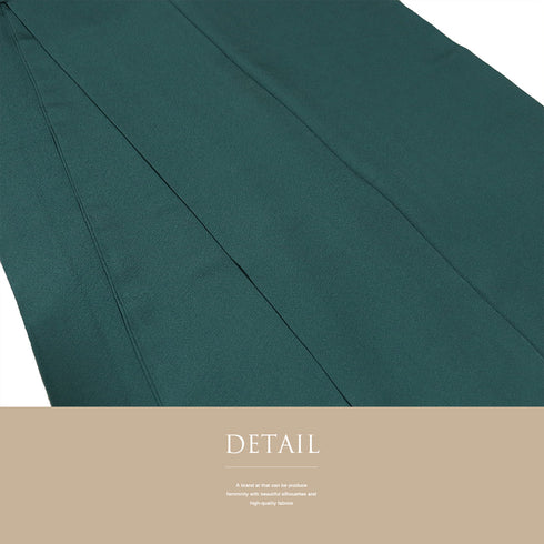 色無地 リサイクル 身丈153.5cm 裄63cm 袷 グリーン Sサイズ セミフォーマル 一つ紋 正絹 広衿 地紋なし Sランク