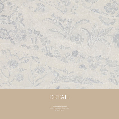 小紋 リサイクル 身丈154.2cm 裄61.5cm 単衣 植物柄 ベージュ Sサイズ お洒落 不明 広衿 Aランク