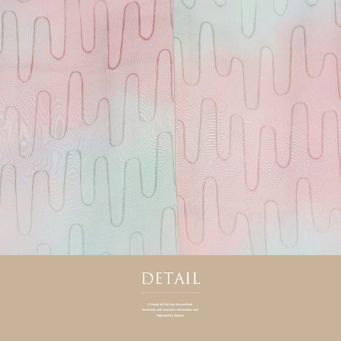 長襦袢 リサイクル 長襦袢 身丈128.8cm 裄66.4cm 袷 刺繍衿 ぼかし 地紋 ピンク Mサイズ 正絹 Aランク