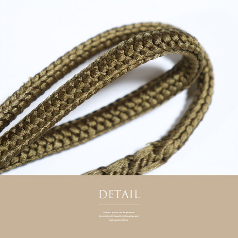 帯締め カジュアル 手組紐 グリーン 正絹 新品・未使用品