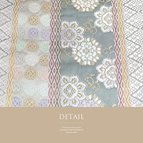 袋帯 リサイクル 帯丈428cm 六通 唐草吉祥文様 多色 Sサイズ 正絹 Sランク フォーマル セミフォーマル