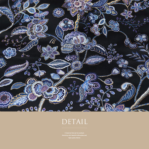 名古屋帯 リサイクル 帯丈350.7cm 全通 デザイン花柄 ブラック Sサイズ 正絹 Sランク お洒落 カジュアル