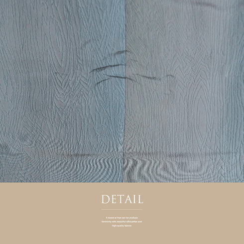 長襦袢 リサイクル 長襦袢 身丈121cm 裄63.2cm 袷 杢目柄 後身頃居敷当て付き ゆったりサイズ ブルー Sサイズ お洒落 証紙 正絹 袖無双 Sランク