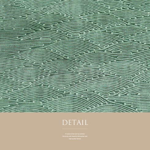 名古屋帯 リサイクル 帯丈357cm ポイント柄 波柄 夏物 グリーン Sサイズ 混合 Sランク お洒落 カジュアル