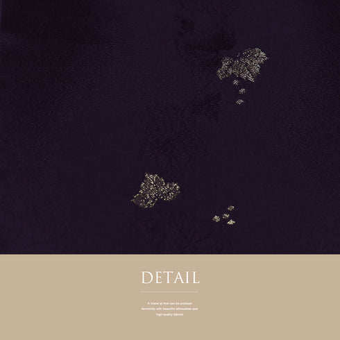 帯揚げ リサイクル ちりめん パープル 正絹 未使用品 葡萄柄 地紋