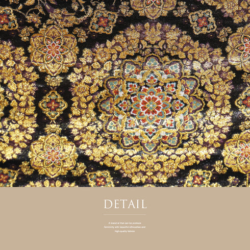 袋帯 リサイクル 帯丈428cm 六通 華文柄 ブラック Sサイズ 正絹 新品・未使用品 フォーマル