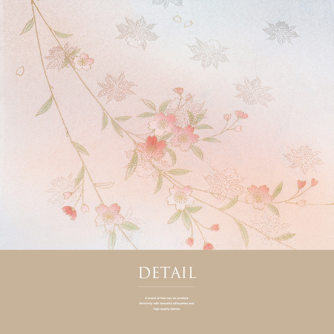 リサイクル 帯揚げ お洒落 ちりめん 正絹 多色 桜柄 ぼかし 新品・未