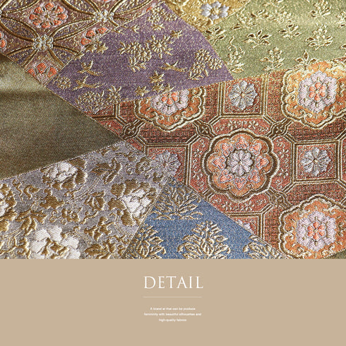 袋帯 リサイクル 帯丈436cm 六通 裂取り文 ゴールド Mサイズ 正絹 Sランク フォーマル セミフォーマル