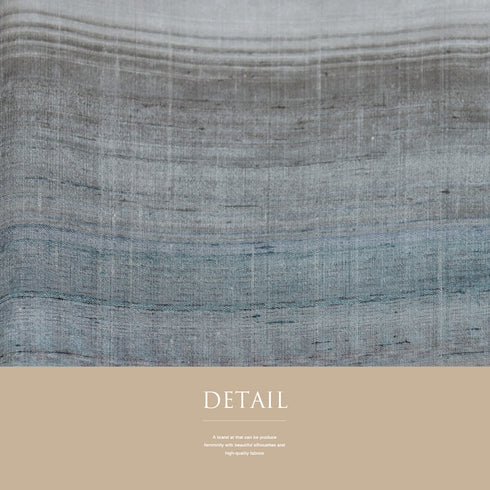 付下げ リサイクル 身丈164.5cm 裄66.2cm 単衣 紬 段ぼかし柄 グレー Lサイズ お洒落 しつけ糸 正絹 広衿 Sランク