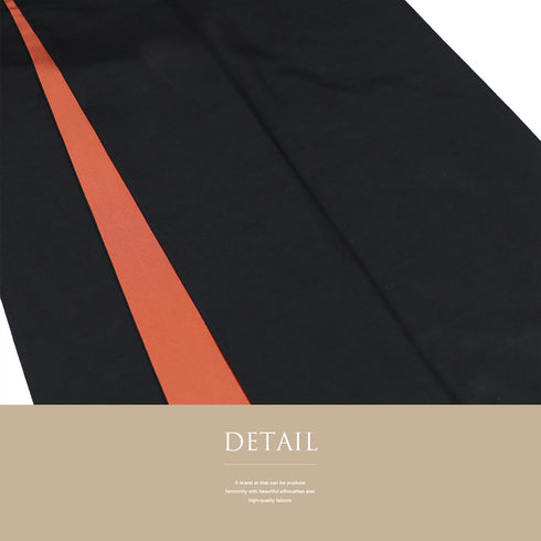 紬 リサイクル 身丈164.8cm 裄66.8cm 袷 無地 刺繍 ブラック Lサイズ お洒落 カジュアル 正絹 広衿 Aランク