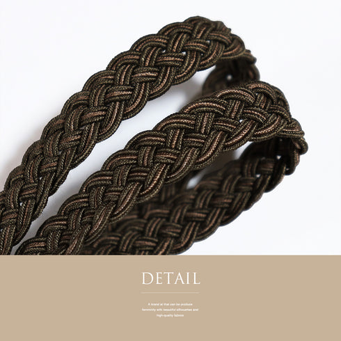 帯締め リサイクル カジュアル 手組紐 ブラウン 不明 Sランク