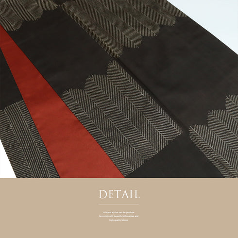 紬 リサイクル 身丈157.8cm 裄67.2cm 袷 デザイン松柄 ブラウン Mサイズ お洒落 カジュアル 正絹 広衿 Bランク