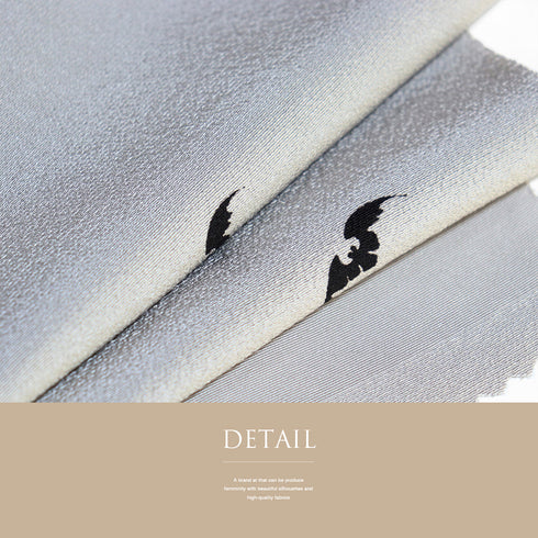 帯揚げ リサイクル お洒落 ちりめん 正絹 グレー コウモリ柄 新品・未使用品 AG-1221