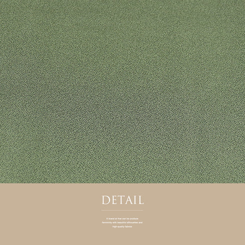 小紋 リサイクル 身丈156.7cm 裄63.4cm 袷 お召し 地紋 グリーン Mサイズ お洒落 セミフォーマル 一つ紋 しつけ糸 正絹 広衿 未使用品