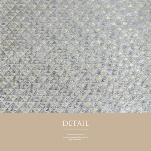 袋帯 リサイクル 帯丈438cm 六通 ボーダー柄 雪輪柄 ベージュ Mサイズ 正絹 Sランク お洒落 (コピー)